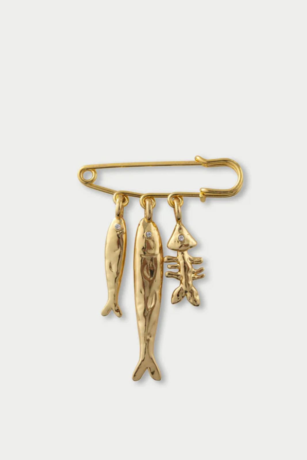 Éliou, Brosche Sardine in Gold