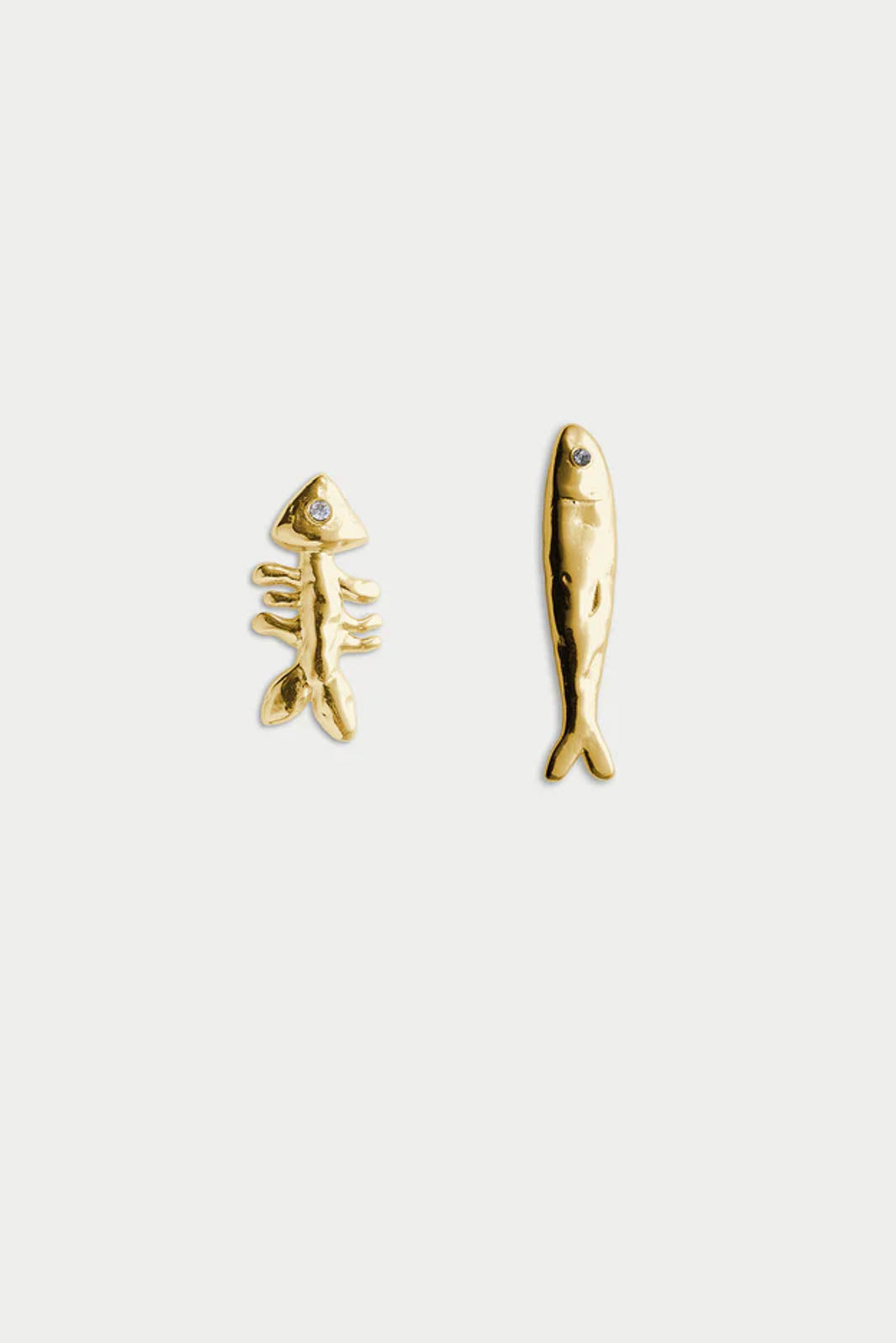 Éliou, Ohrringe Sardine and Fishbone in Gold