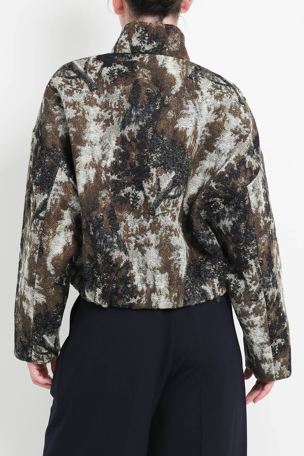Zenggi Jacke aus Jacquard in Midnight Blue