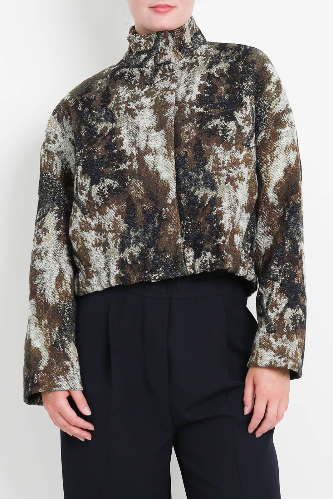Zenggi Jacke aus Jacquard in Midnight Blue