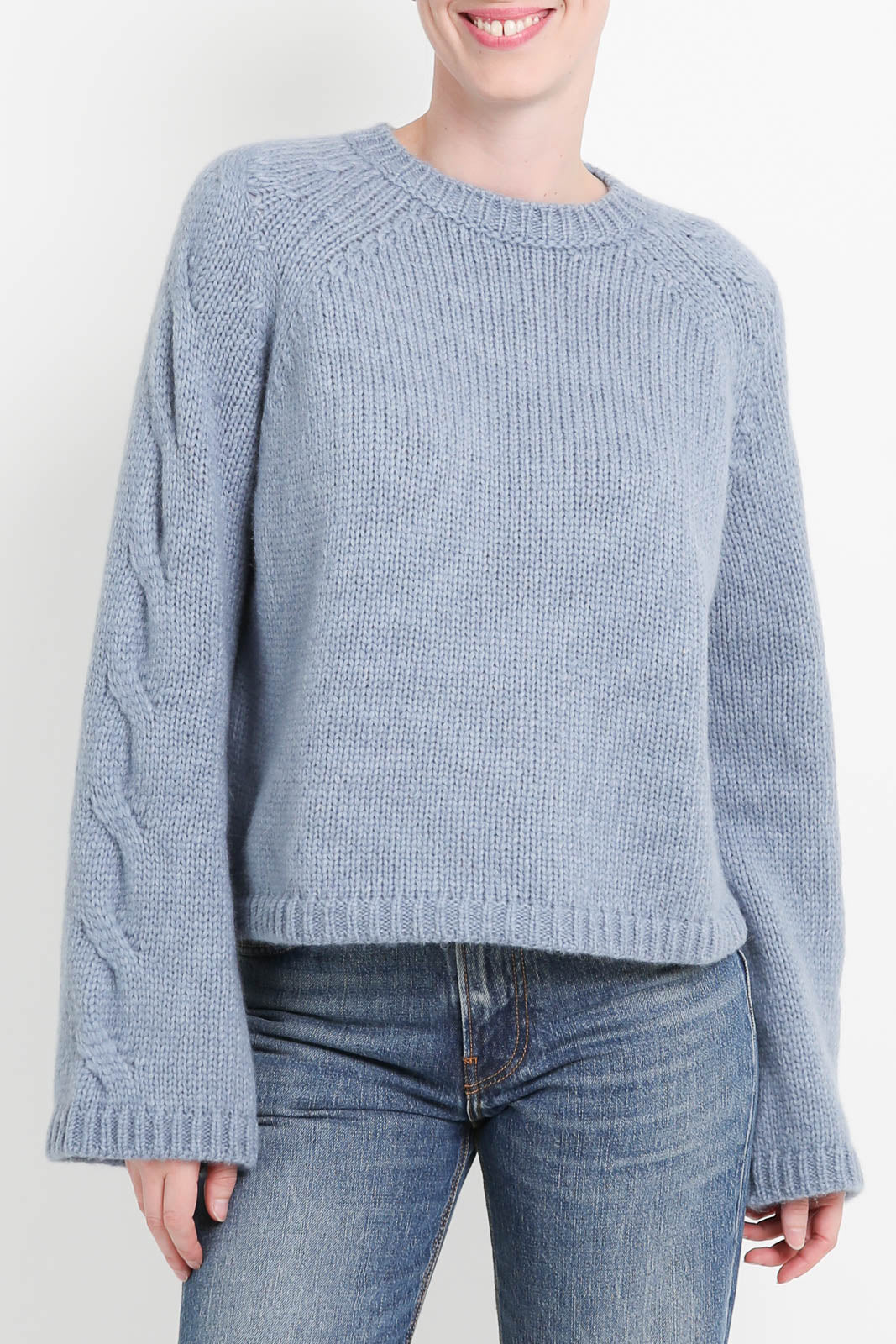 Roberto Collina Pullover Girocollo in Aqua