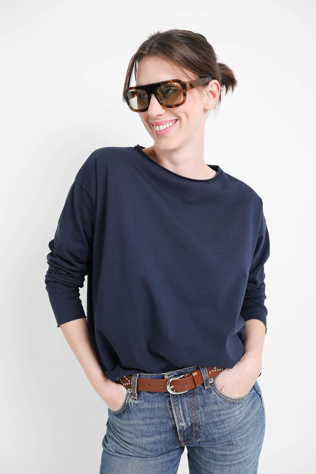 Labo.Art Langarm-Shirt Maglia Lola in Atlantic