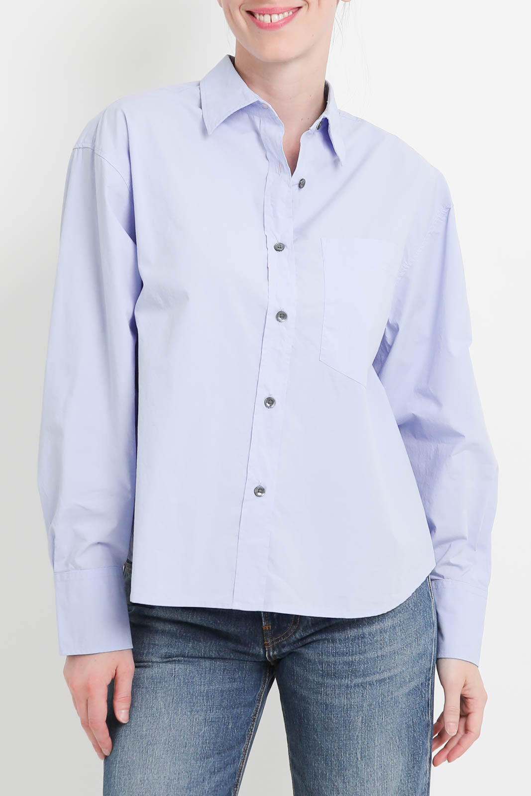 Zenggi Bluse Paper in Misty Blue