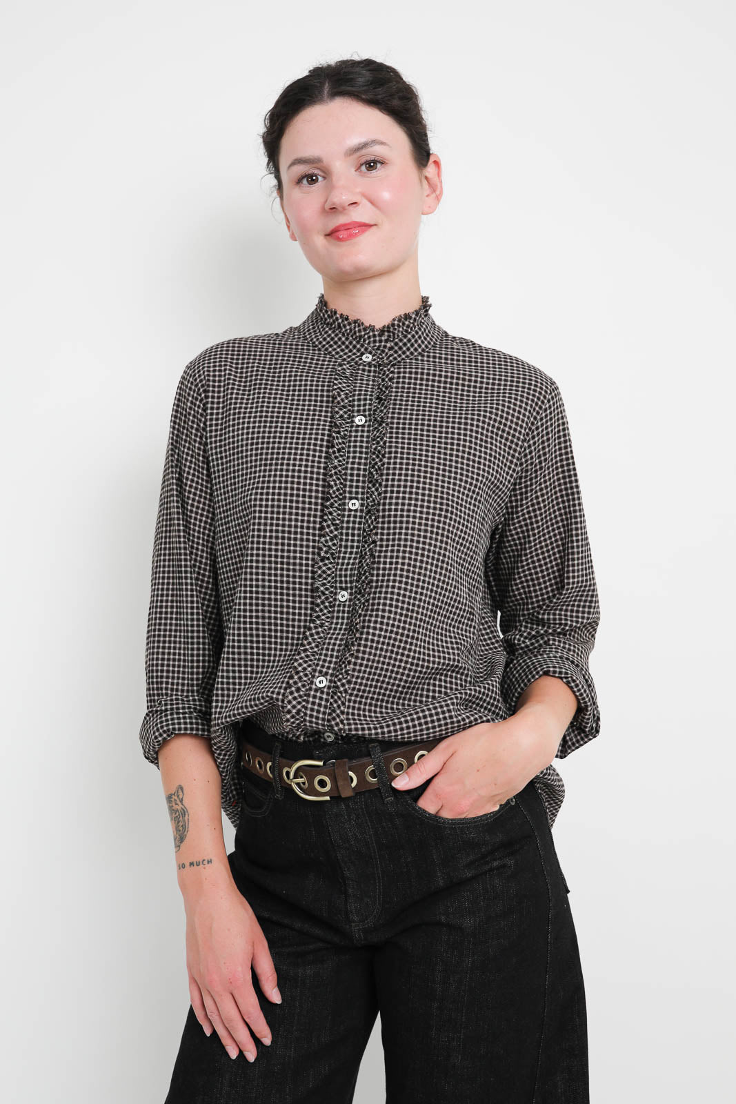 Xirena Bluse Amelie in Black Pepper