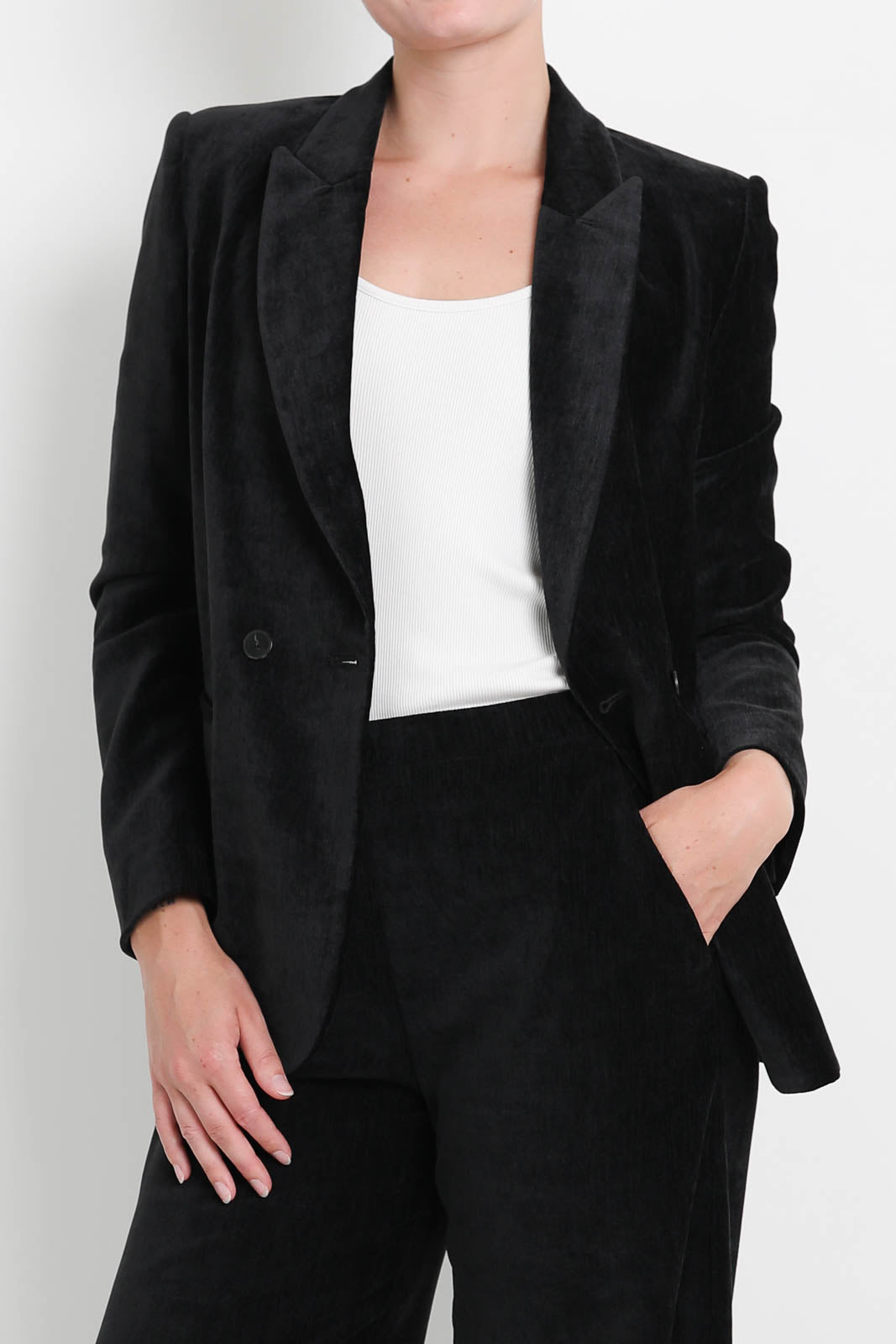 Forte-Forte, Blazer aus Samt in Nero