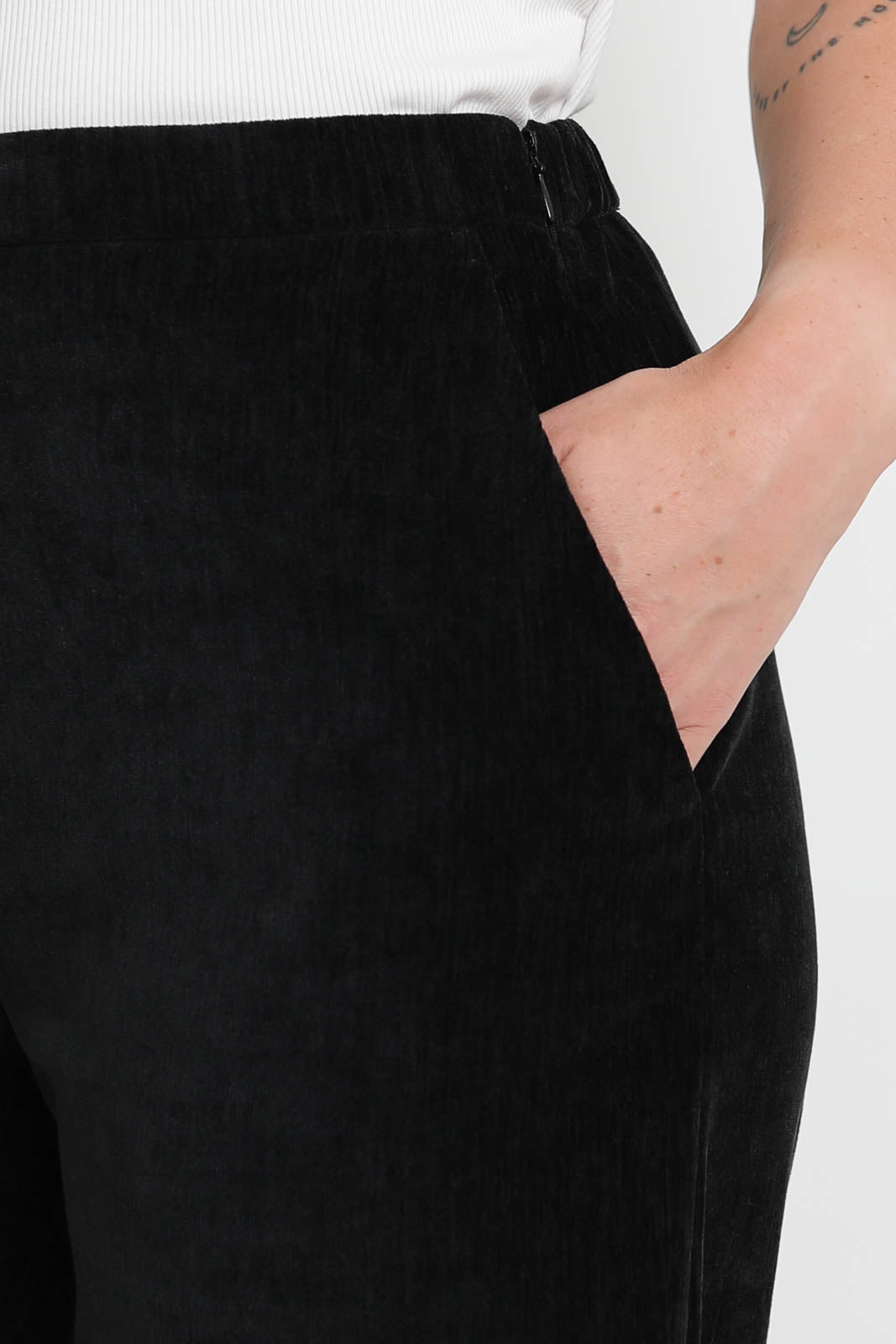 Forte-Forte, Hose aus Samt in Nero