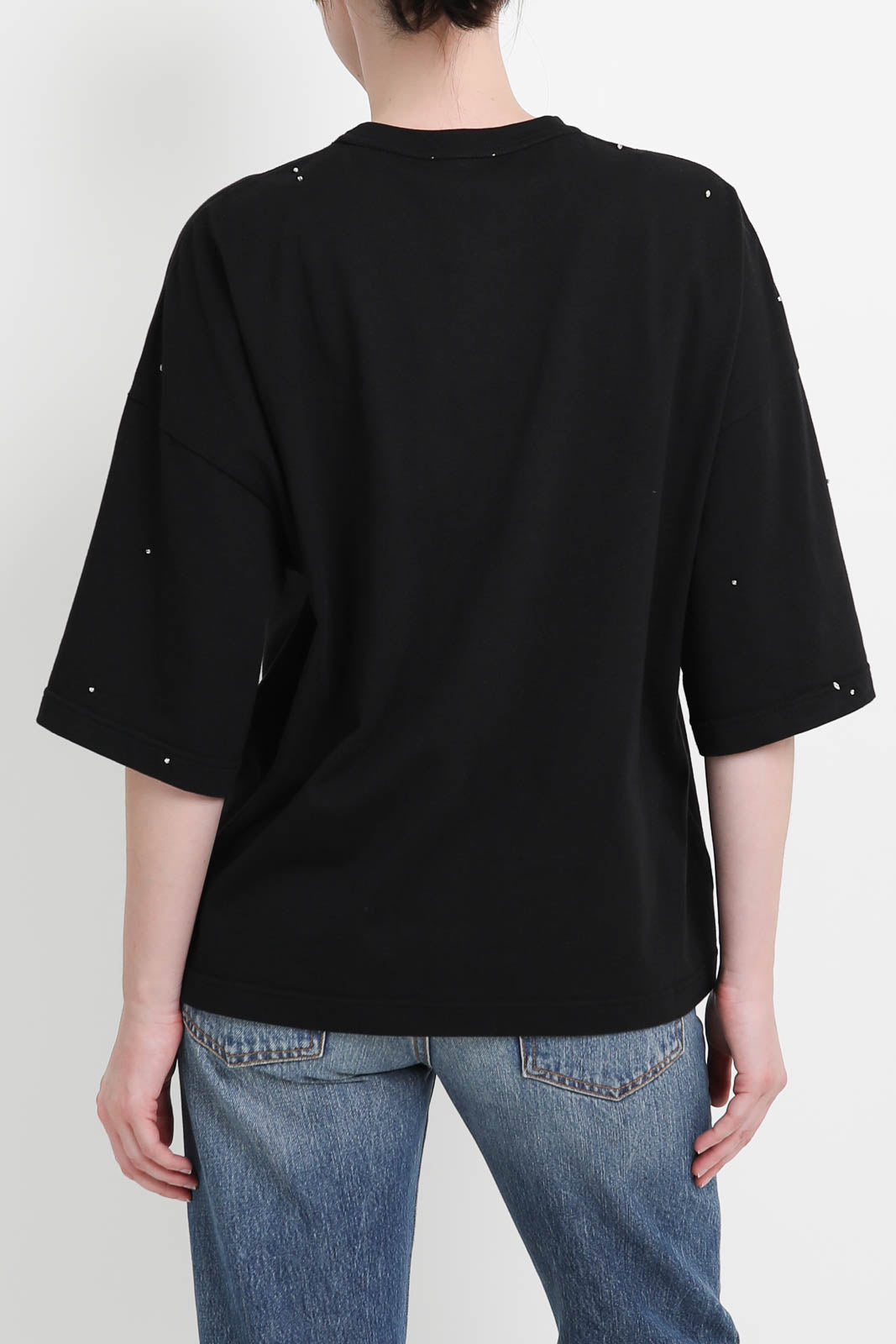 Forte-Forte, T-Shirt Carousel de Sylphes in Nero