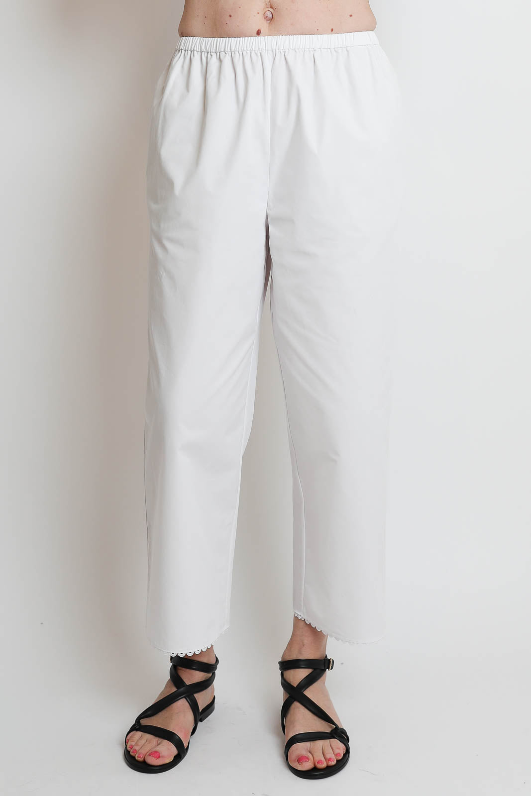 Rohe, Hose Embroidered Poplin in Optic White