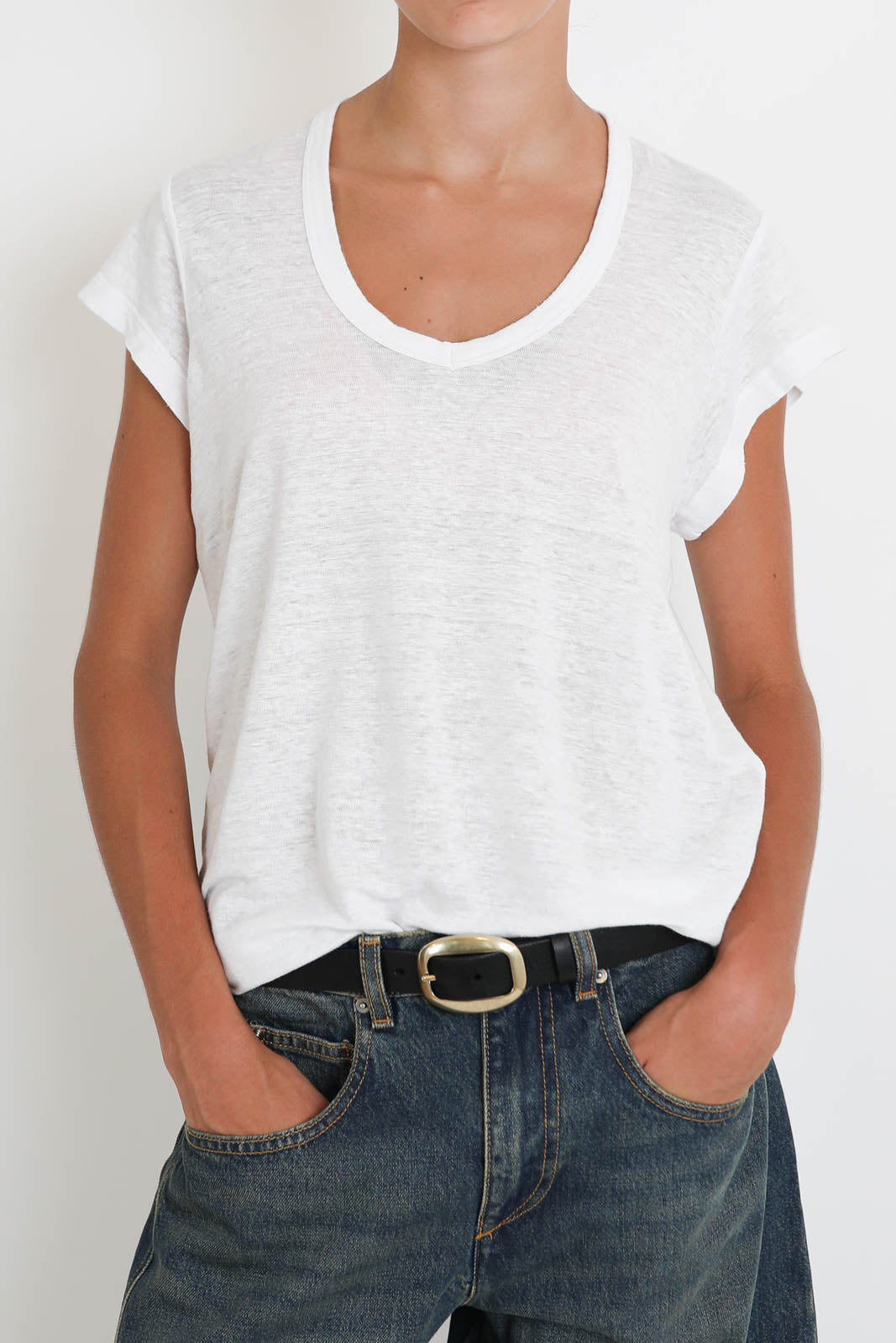 Isabel Marant, T-Shirt Zankou in Weiss