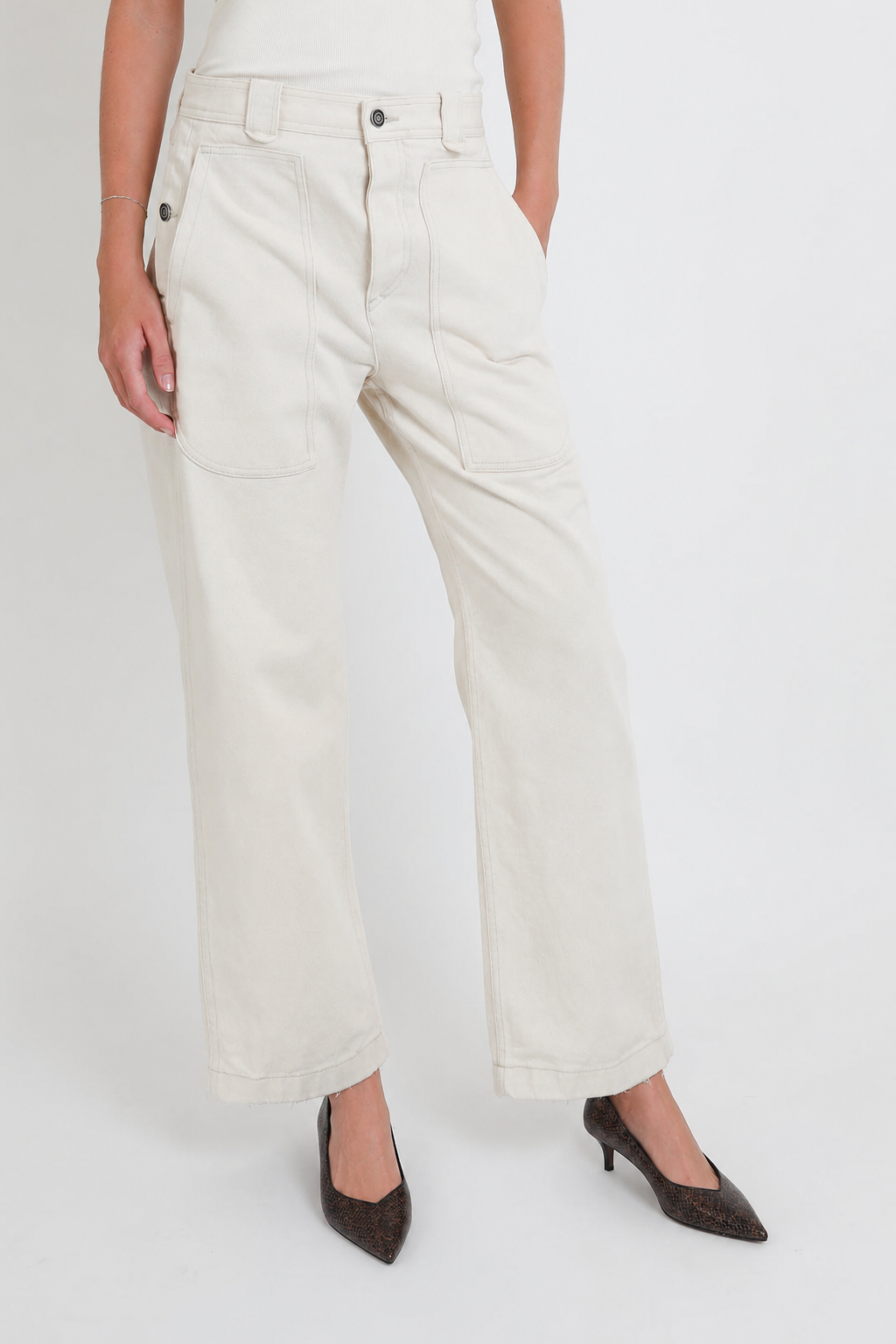 Marant Etoile, Jeans Ermina in Ecru