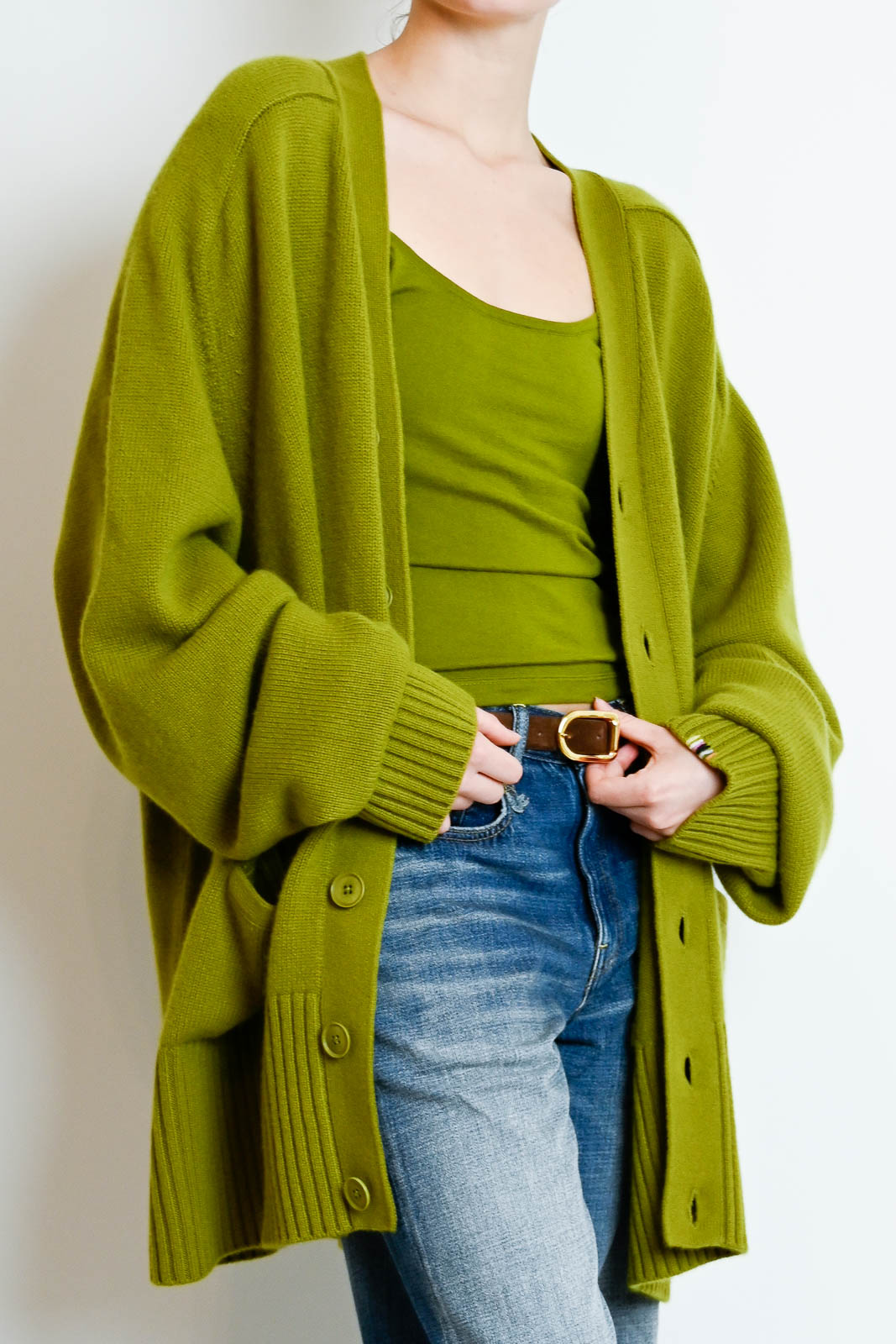 Extreme Cashmere, Taurus Cardigan in Grass
