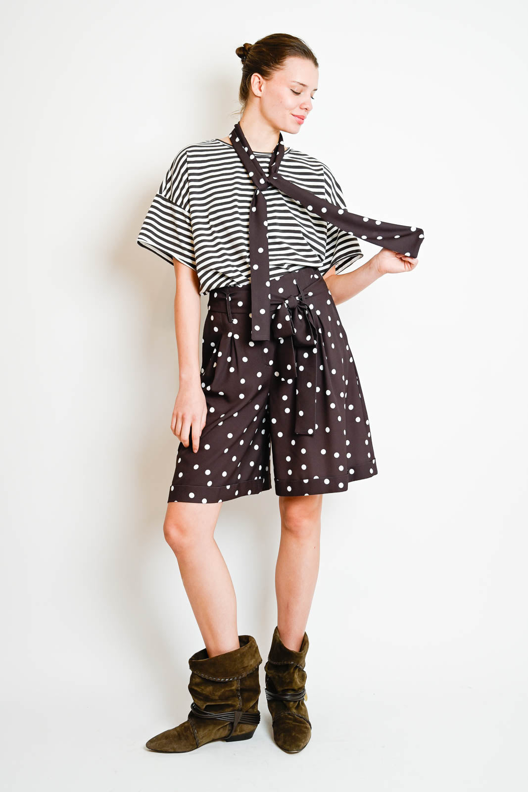 Atelier 1985, Krawatte in Tupfen Braun