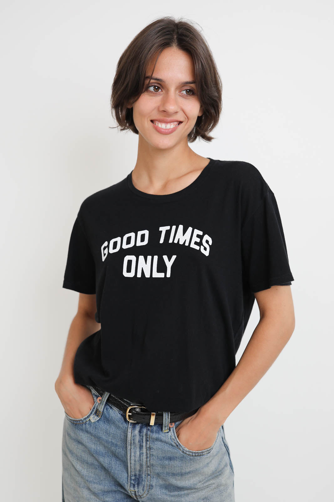 T-Shirt Good Times Only in Schwarz
