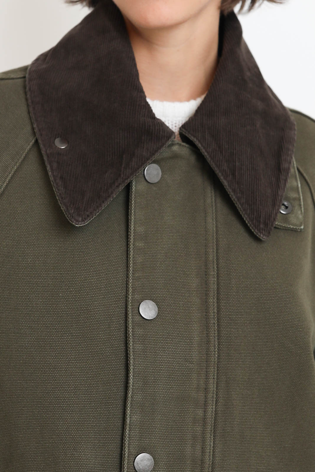 Jacke aus Baumwolle in Olive