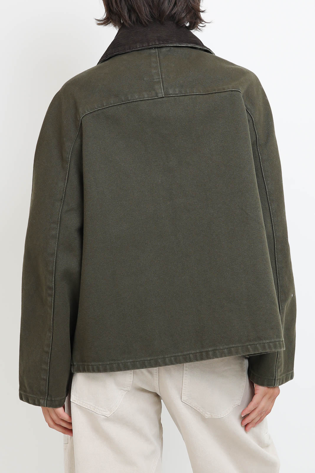 Jacke aus Baumwolle in Olive