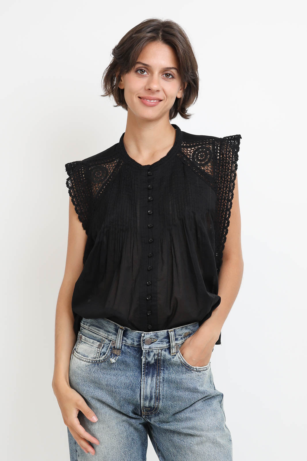 Bluse Gresia in Schwarz