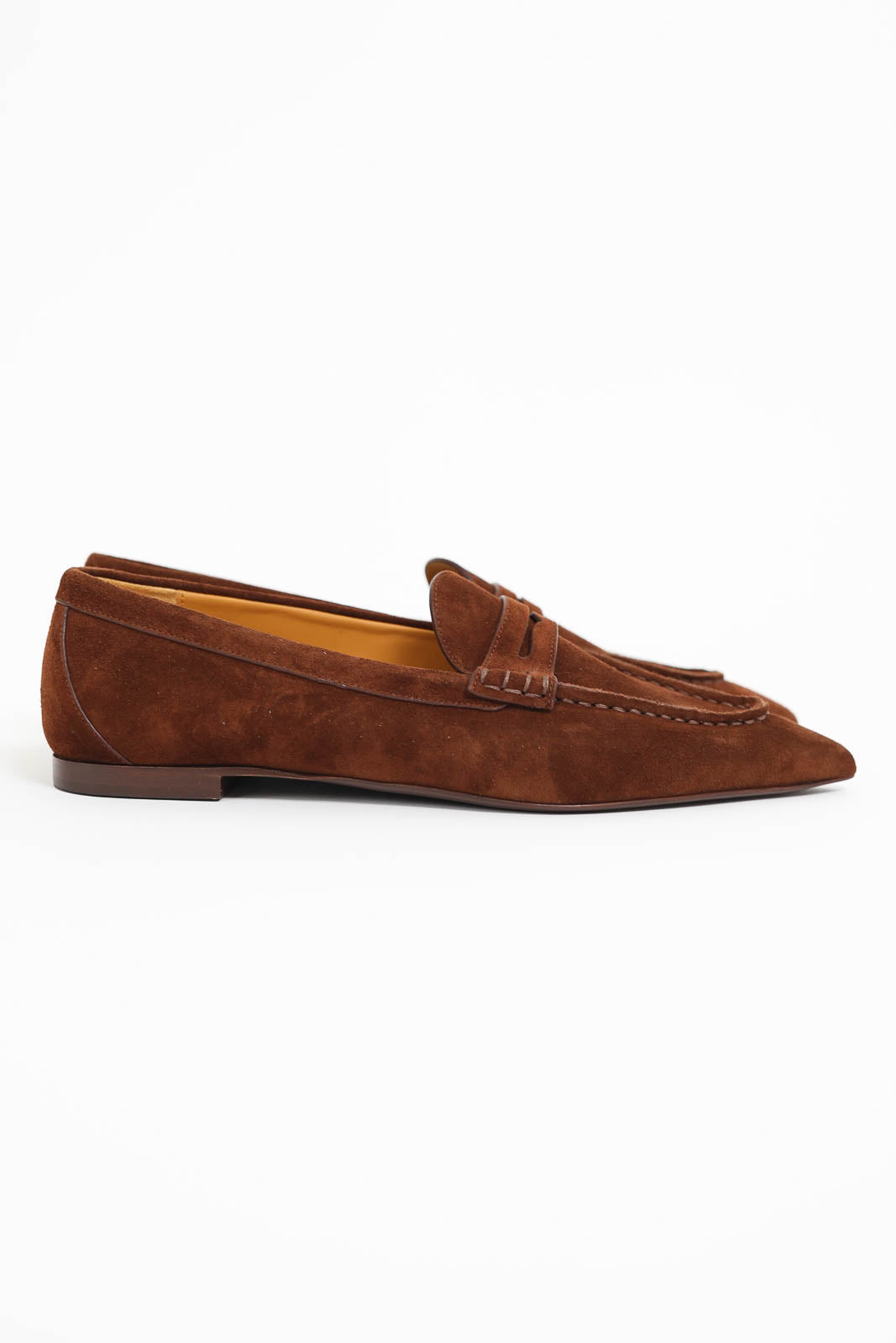 Loafer Pointed Toe in Brown Suede