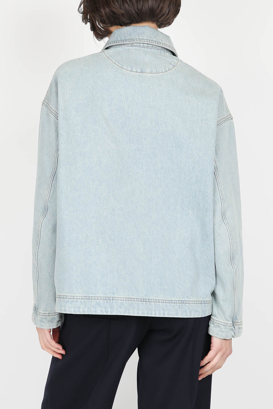 Bluse Austin aus Denim in Bleu Clair