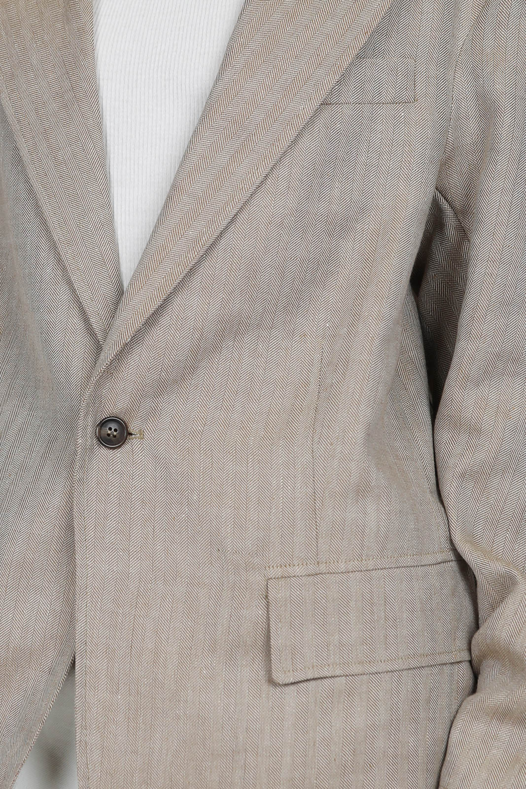 Blazer Oversized Ragged in Brown Herringbone