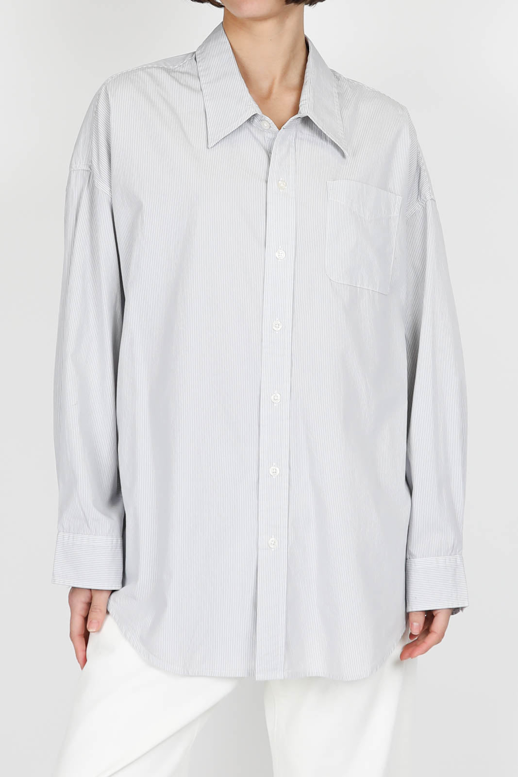 Bluse Oxford in Blue Pin Stripe