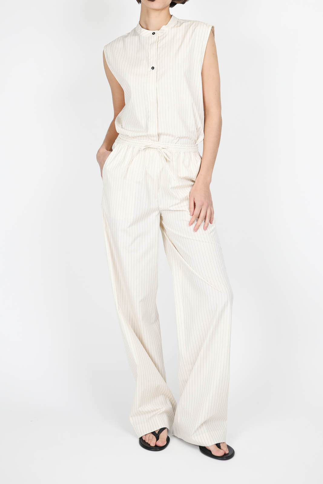 Hose Sero in Ivory/Black Stripes