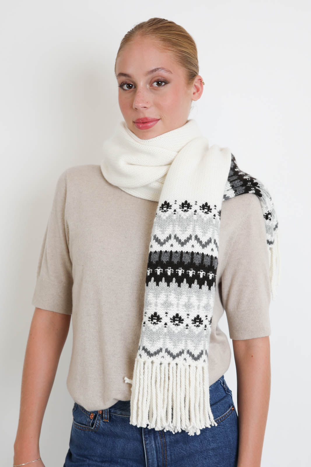 Arch4, Schal Frostine in Snow White Fairisle