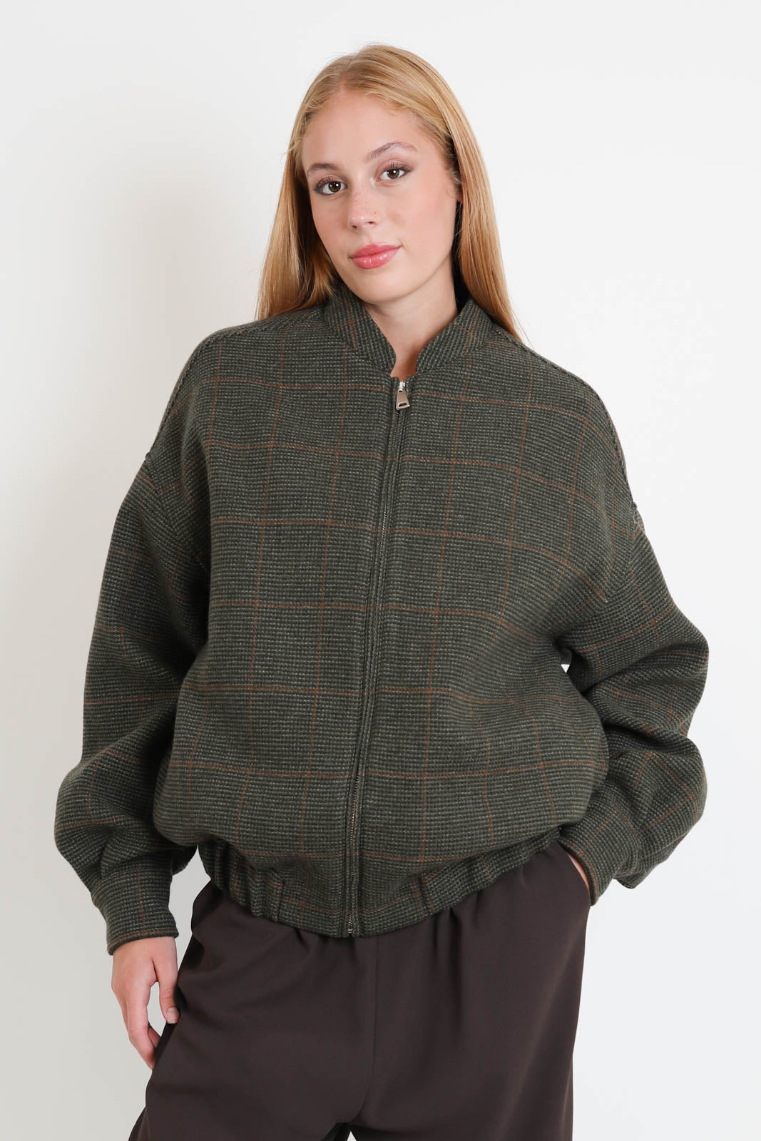 Atelier 1985, Jacke Leonardo in Khaki Kariert