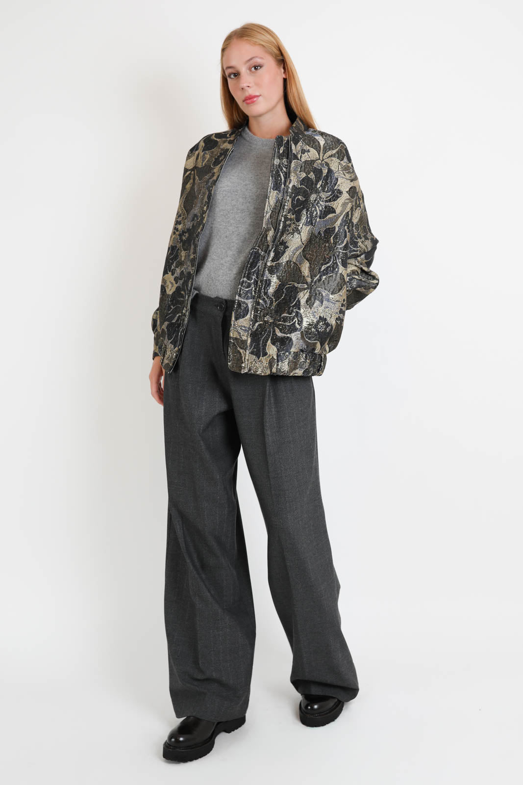 Atelier 1985, Jacke Leonardo in Braun Gemustert