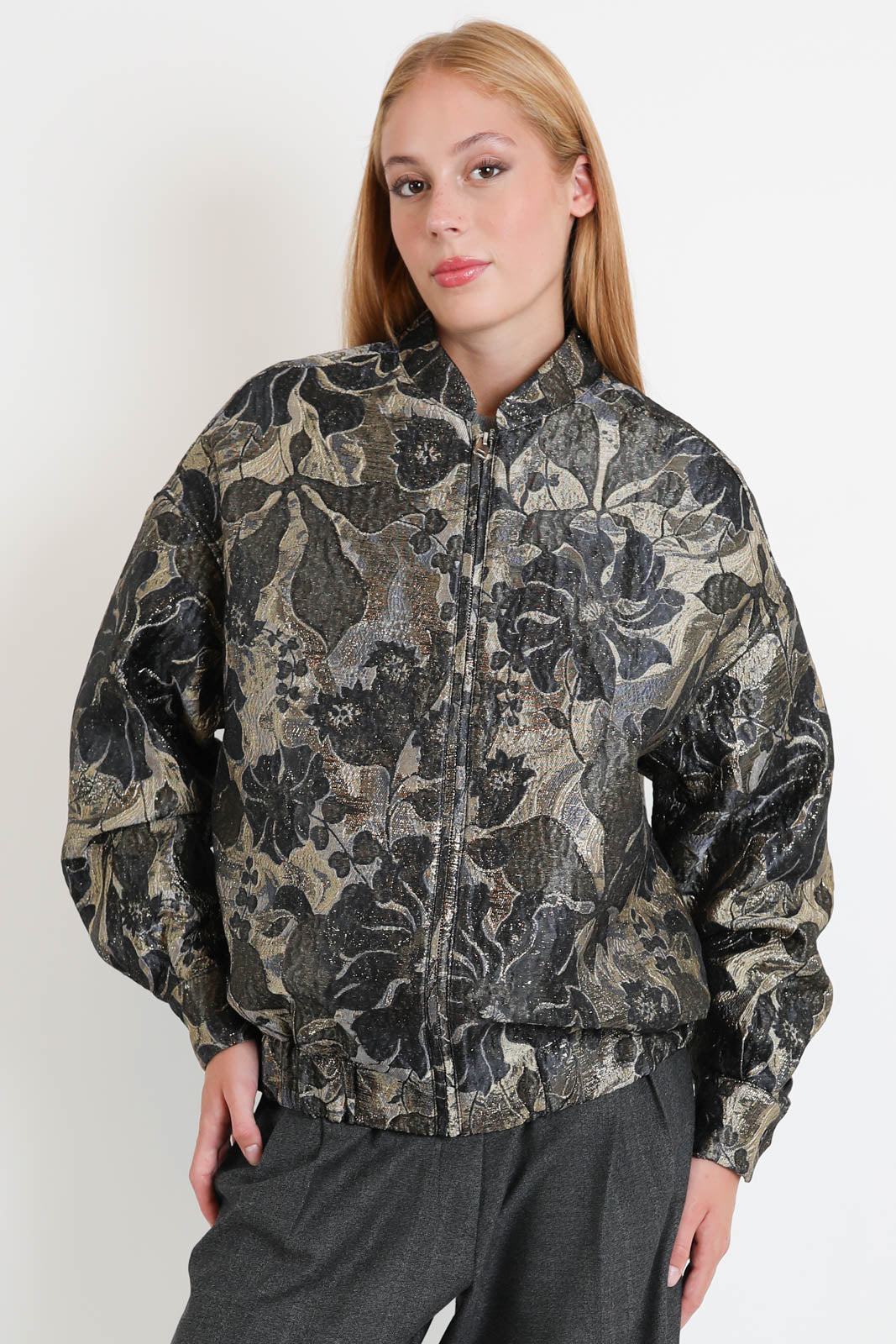 Atelier 1985, Jacke Leonardo in Braun Gemustert