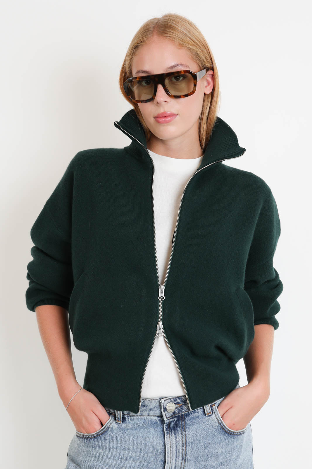 Extreme Cashmere, Cardigan Xtra Cute in Forest
