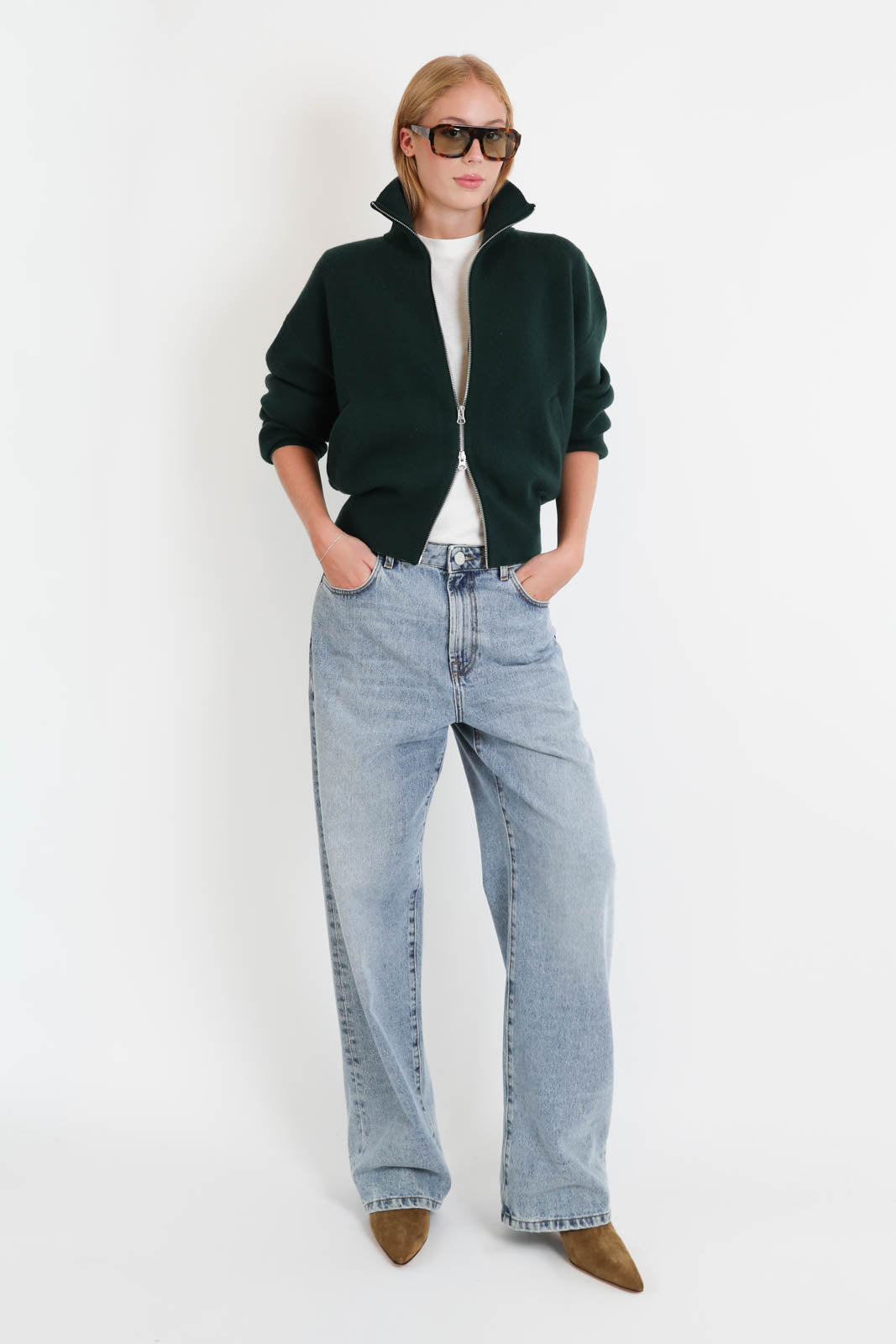 Extreme Cashmere, Cardigan Xtra Cute in Forest