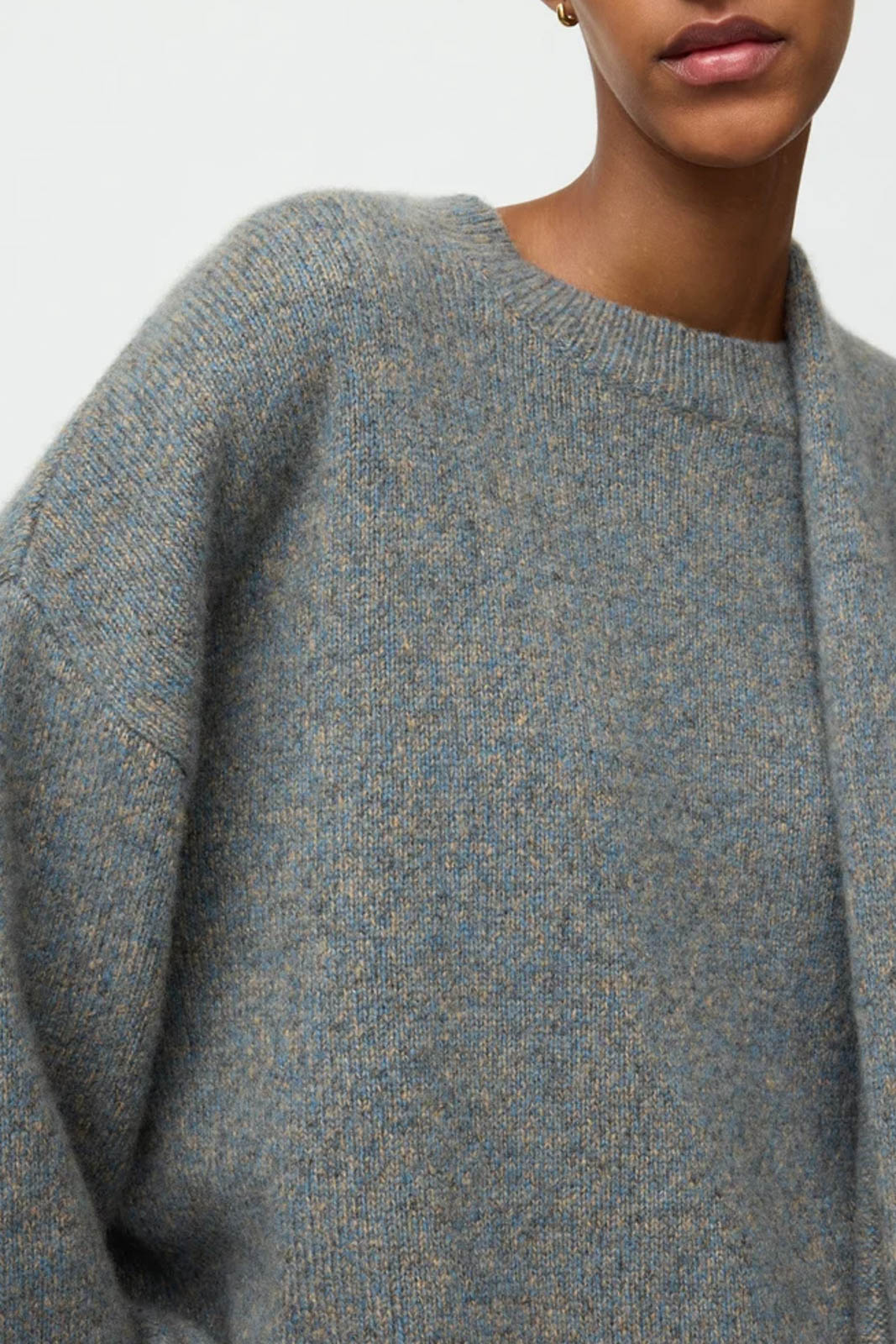 Soft Goat, Pullover Marled in Blue Melange