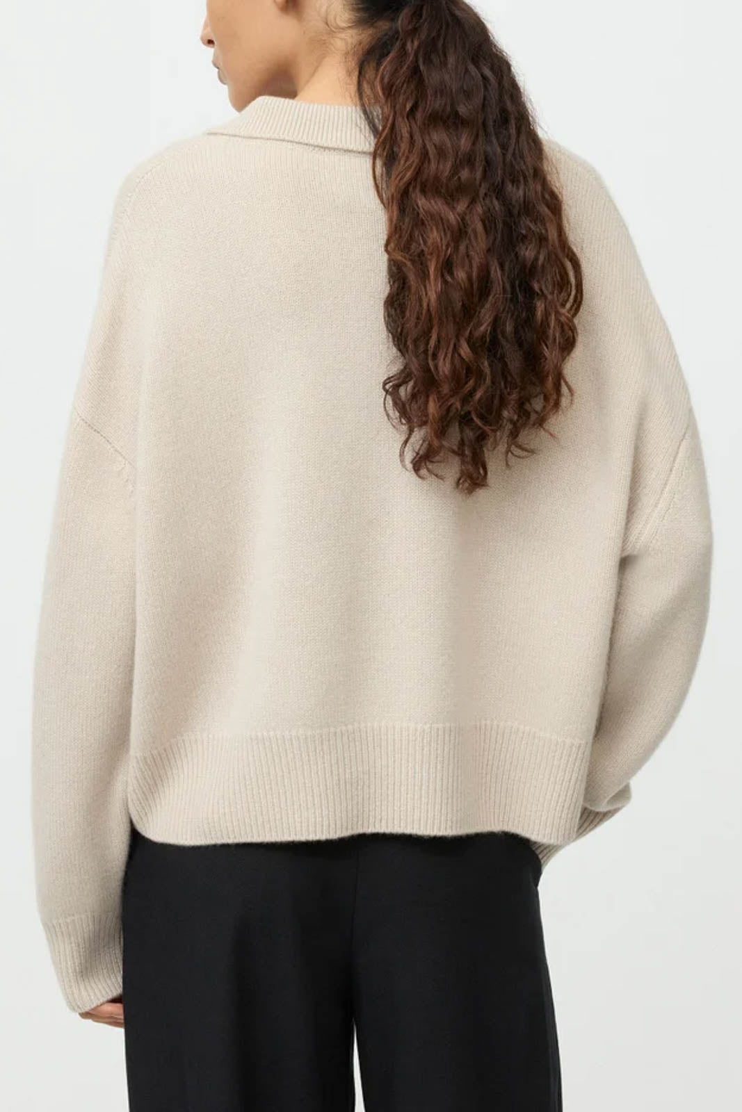 Soft Goat, Pullover Relaxed in Chalk