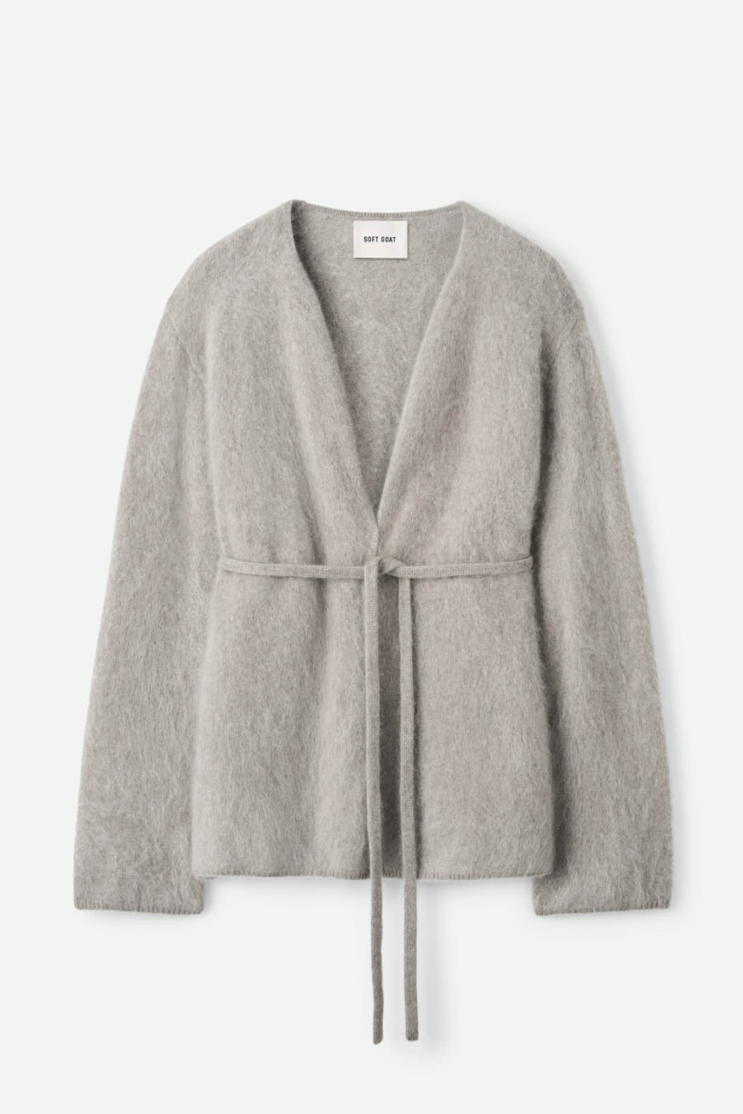 Soft Goat, Cardigan Brushed in Greige