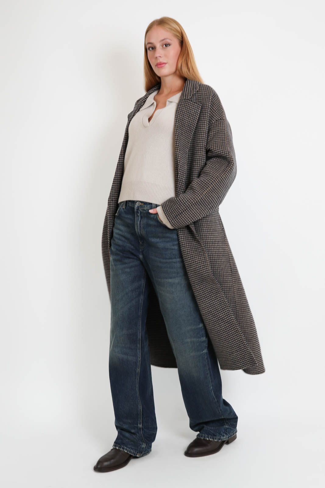 Soft Goat, Pullover Relaxed in Chalk
