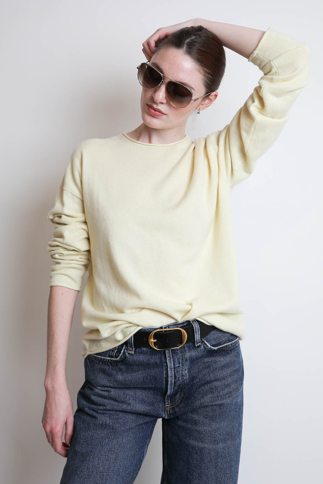 Guest In Residence, Pullover Oversized Crew in Mist