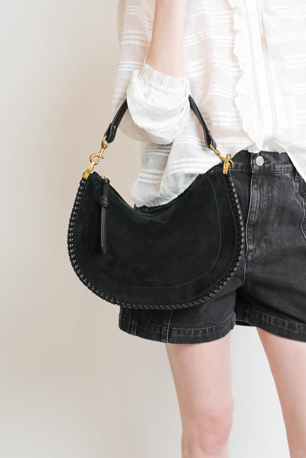Isabel Marant, Tasche Oskan Soft Zip in Schwarz