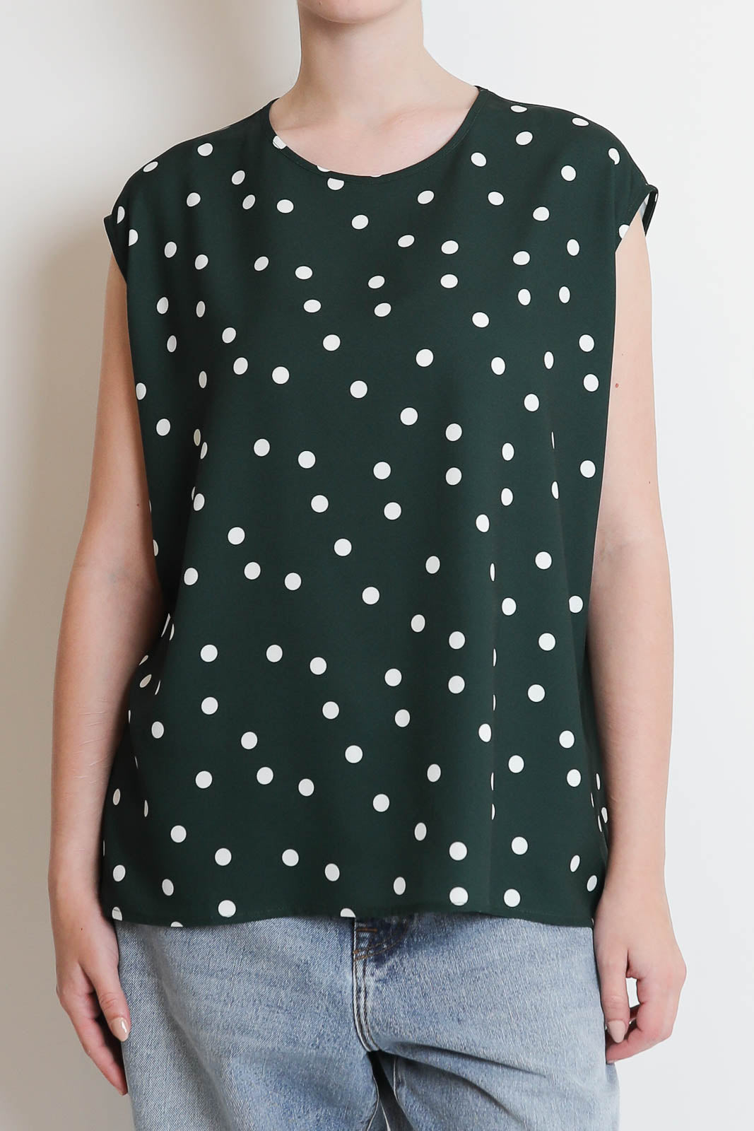 Atelier 1985, Top Bonnie in Tupfen Flaschengrün