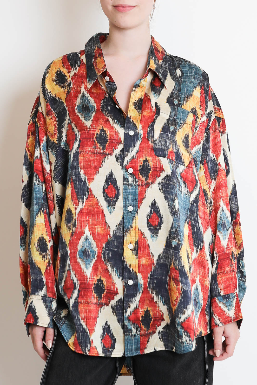 R13, Bluse Drop Neck in Multicolor