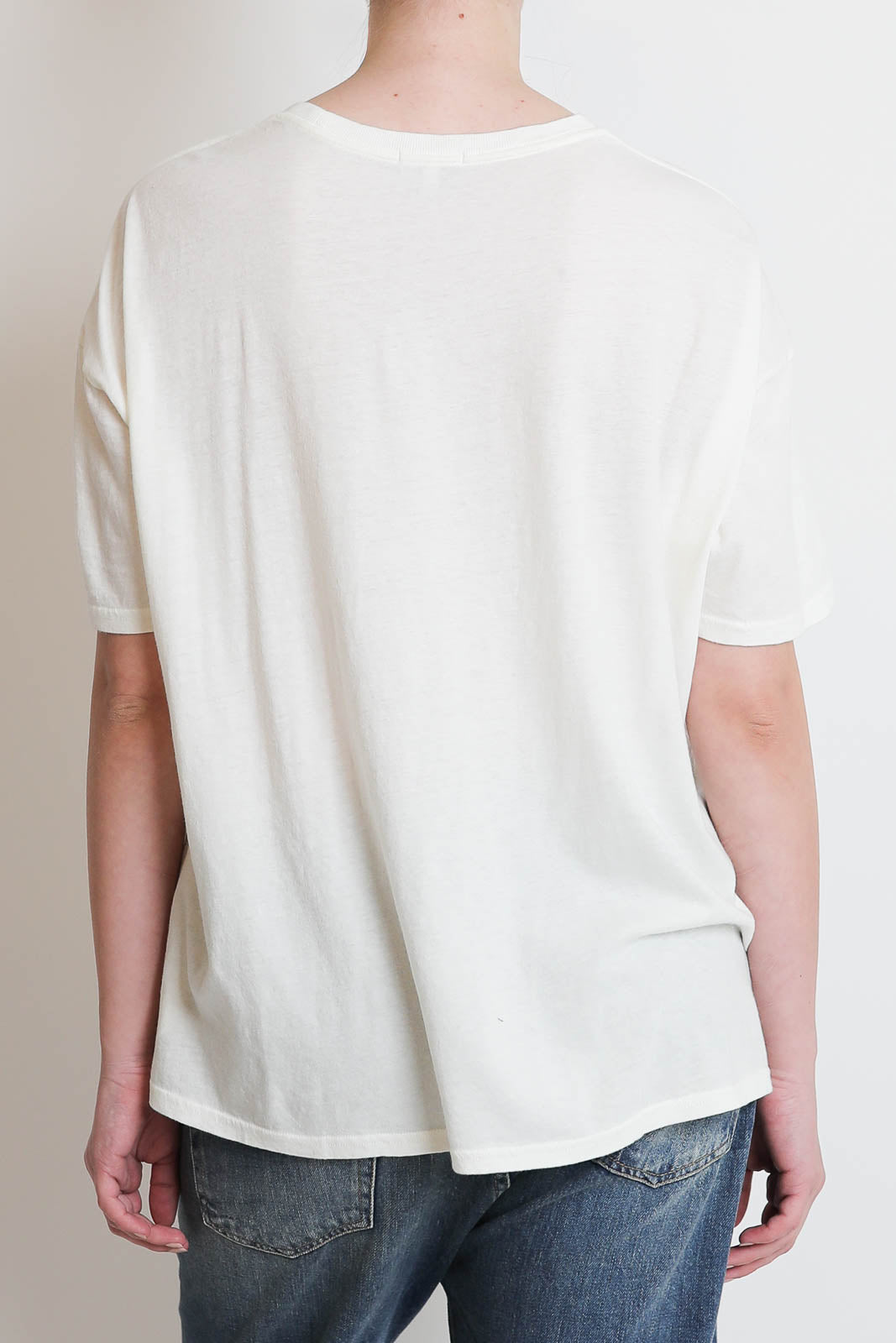 R13, T-Shirt I Don't Care in Ecru