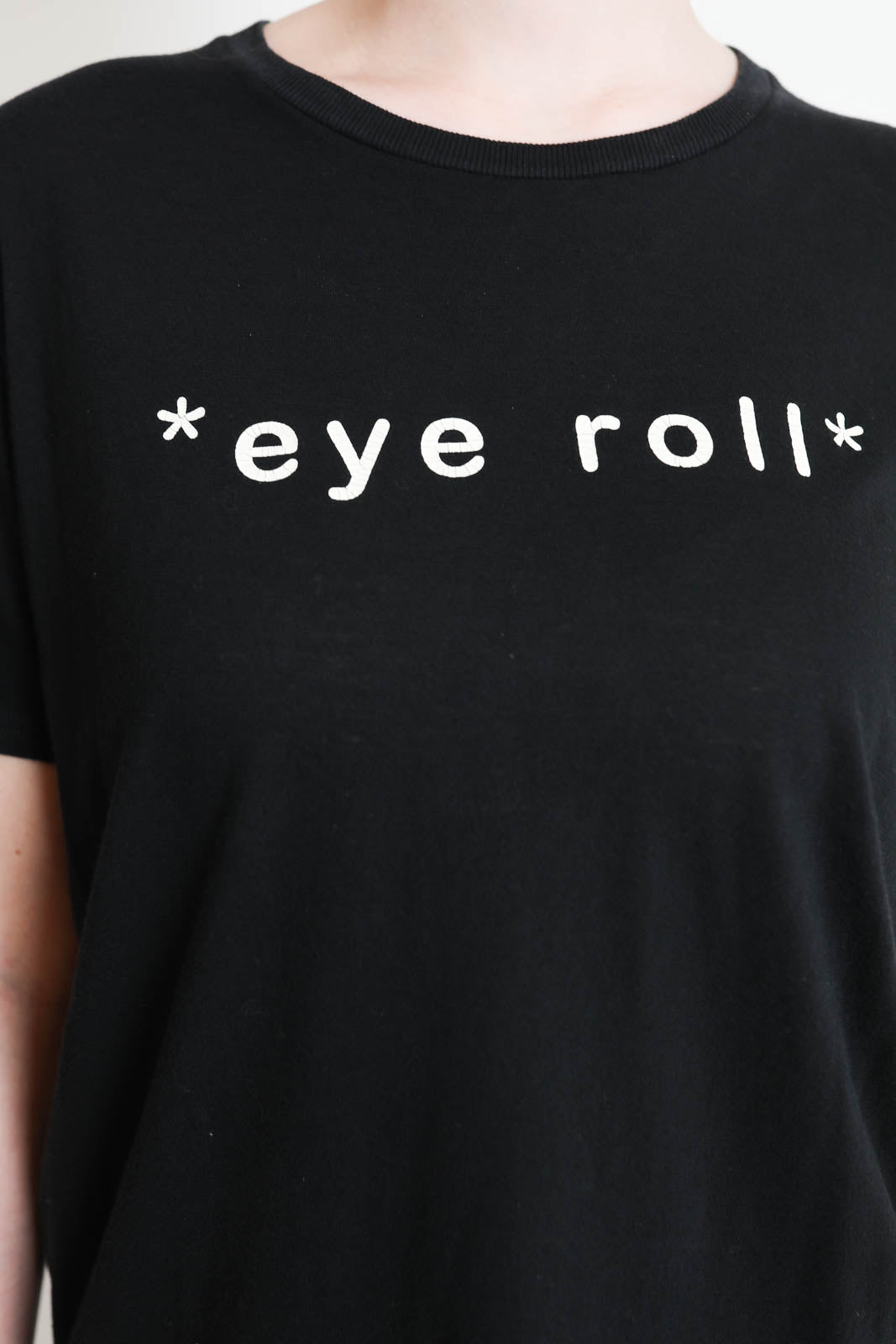 R13, T-Shirt Eye Roll in Schwarz