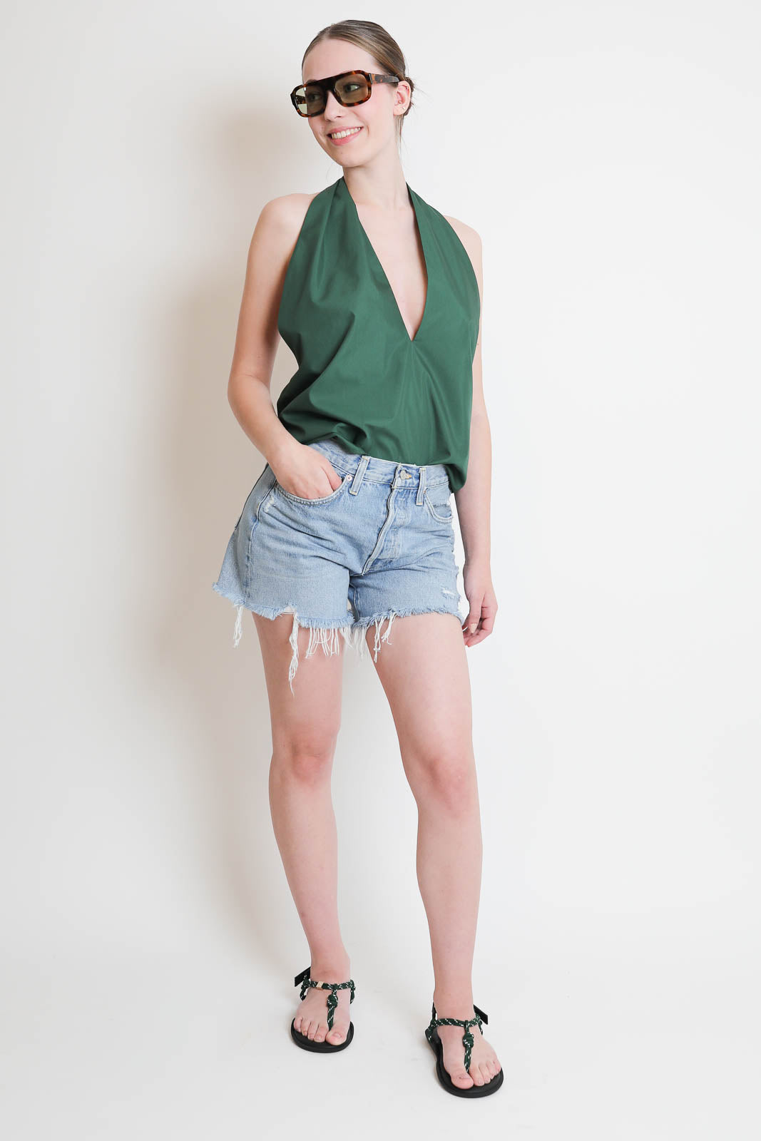 Atelier 1985, Top Fin in Flaschengrün