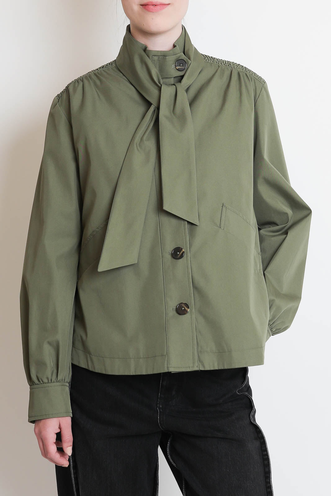 Forte-Forte, Jacke Rainproof Twill in Khaki