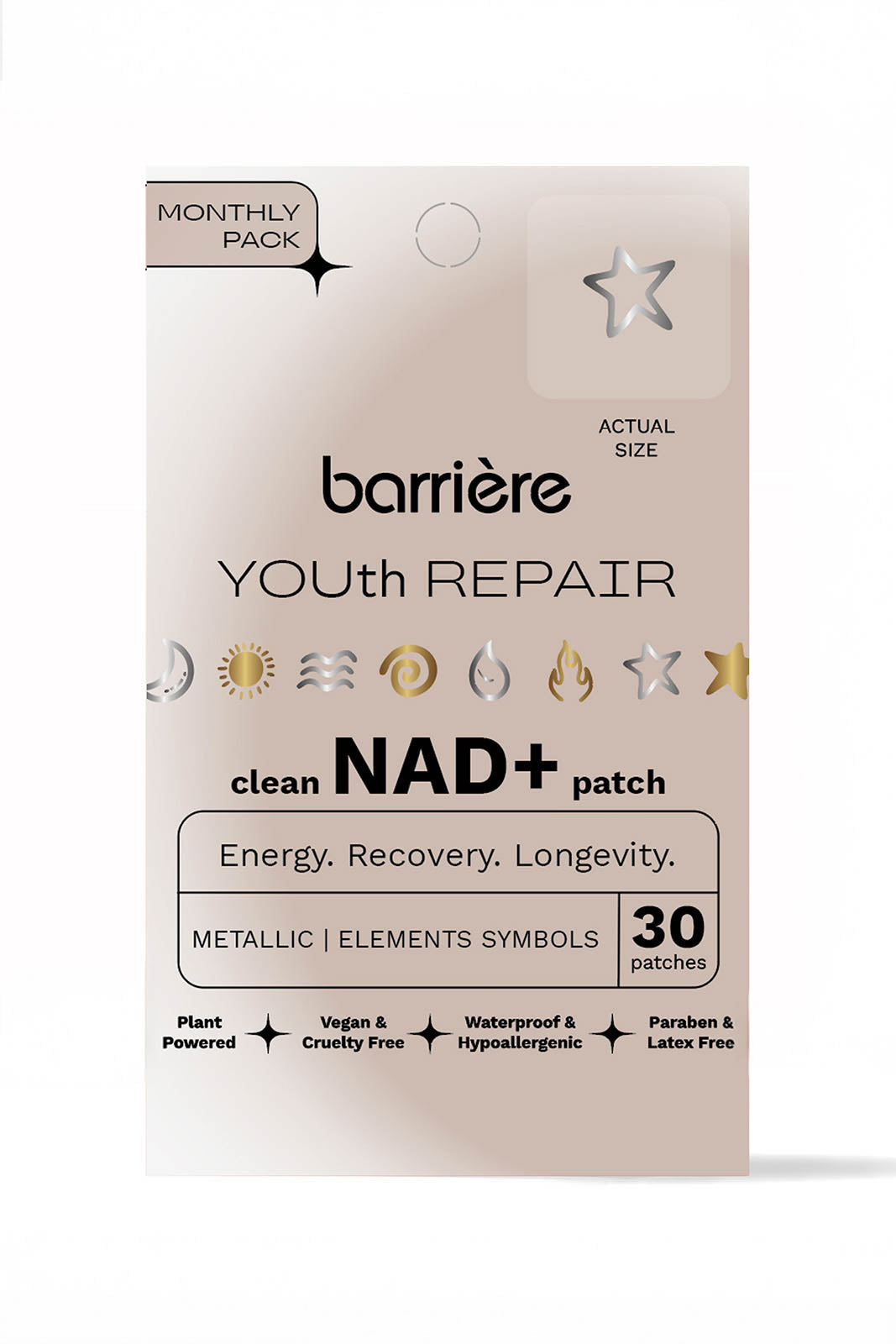 Barrière, Pflaster YOUth Repair NAD+ Elements
