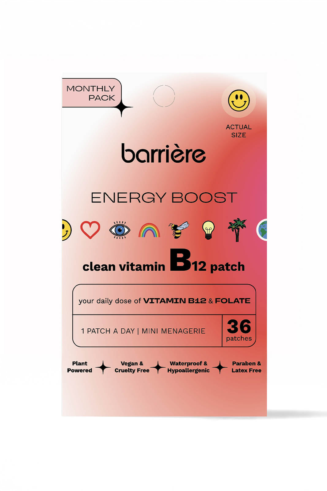 Barrière, Pflaster Energy Boost Vitamin B12 Icons