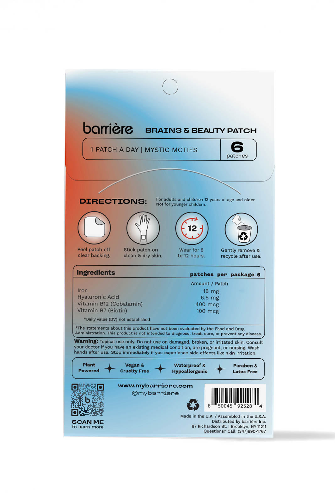 Barrière, Pflaster Brains & Beauty Vitamin Mystic Motifs