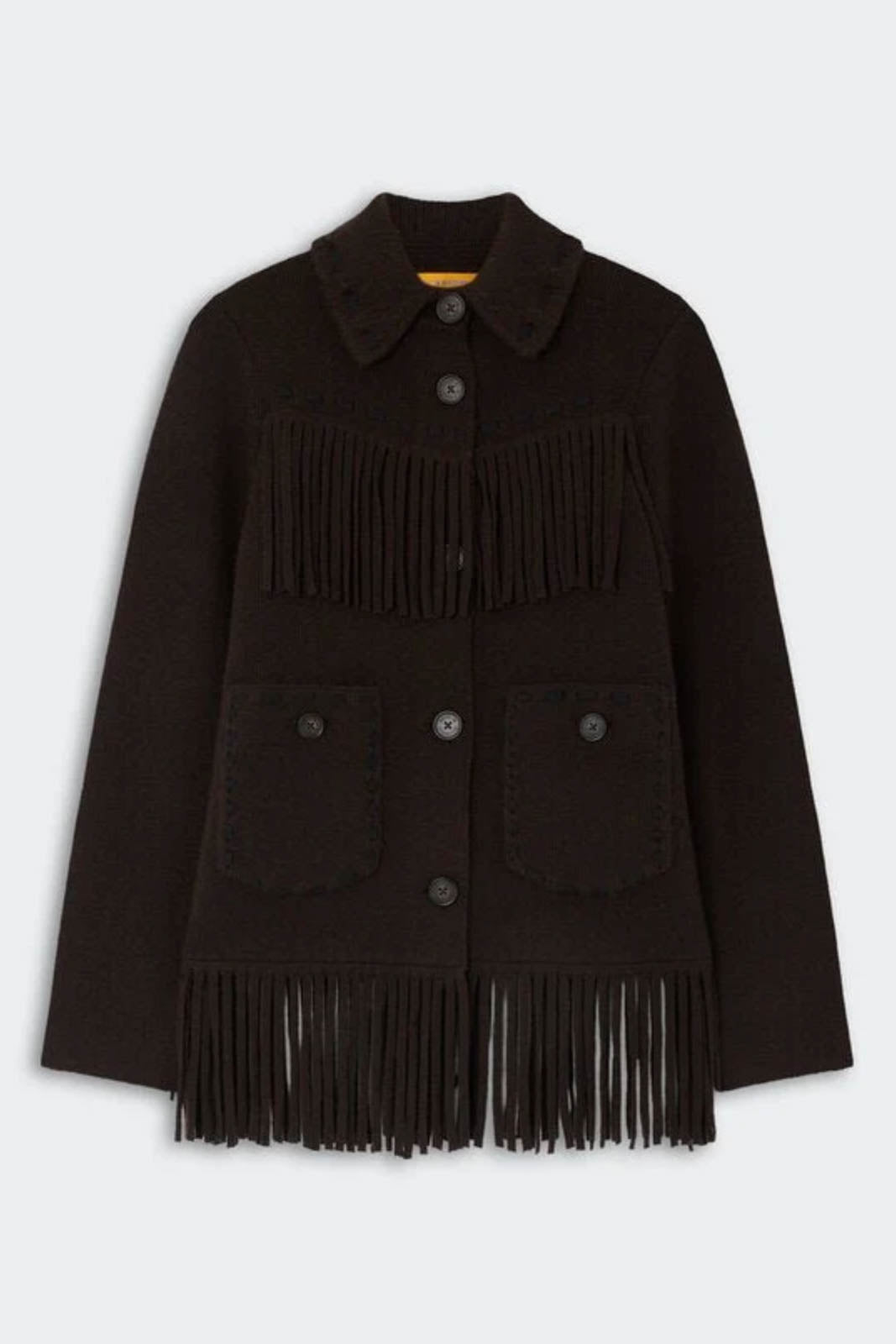 Guest in Residence, Jacke Western Fringe in Burnt Cocoa