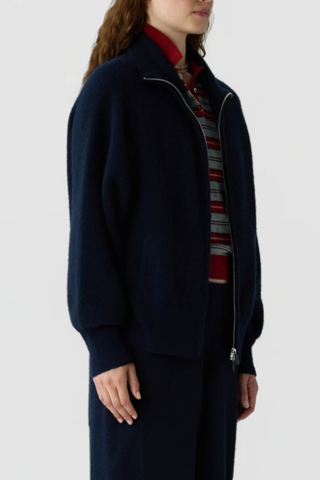 Guest in Residence, Cardigan Felted Zip in Midnight