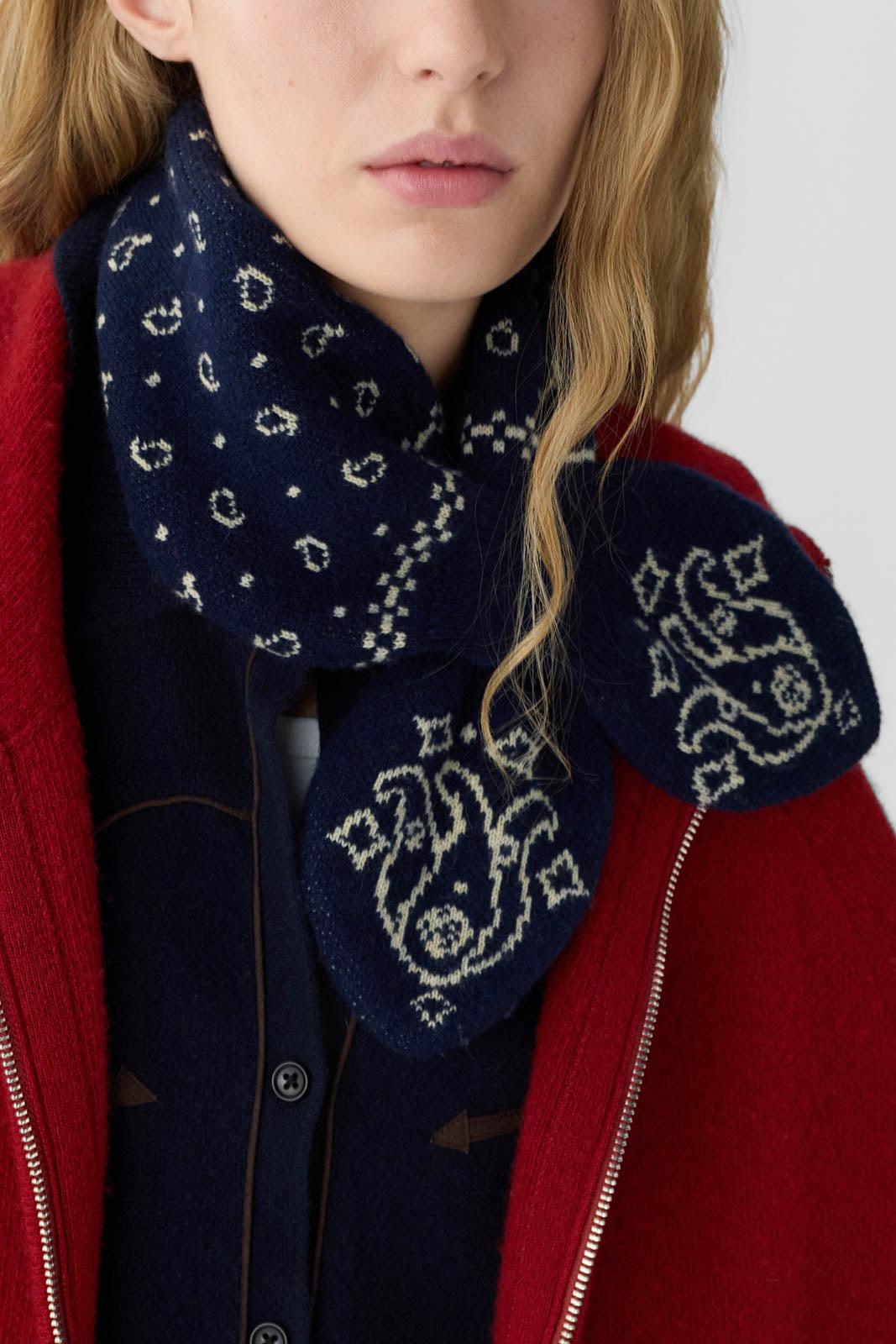 Guest in Residence, Schal Bandana Bowtie in Midnight/Butter
