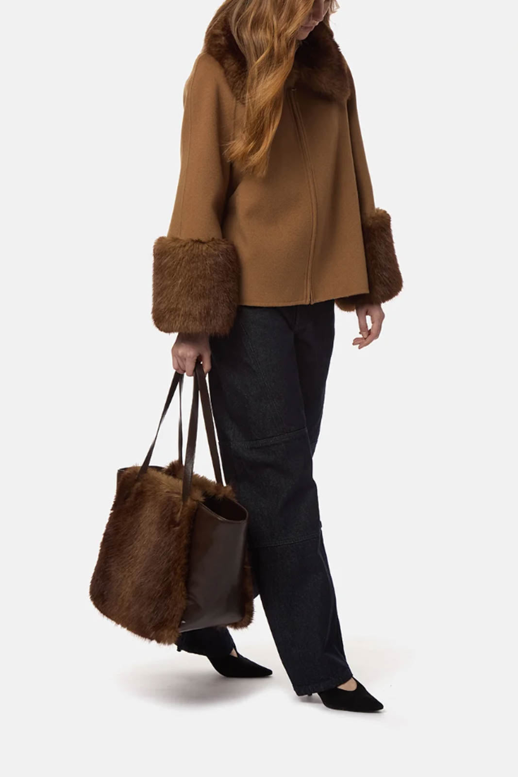 Apparis, Jacke Judie Wool in Camel/Mink